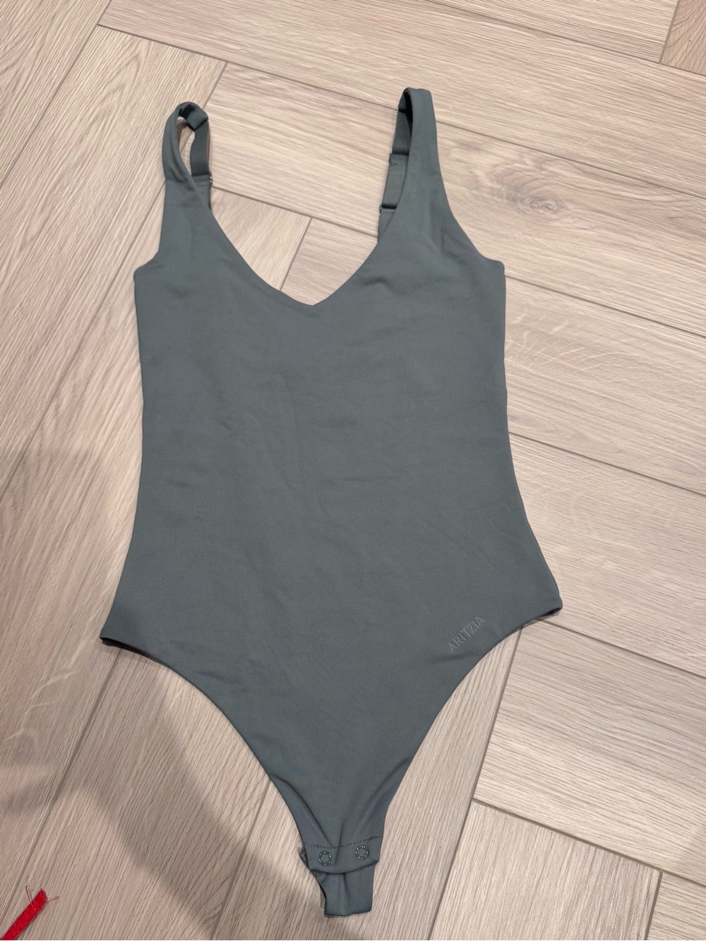 Babaton Sleek Slate Green One-Piece Bodysuit
